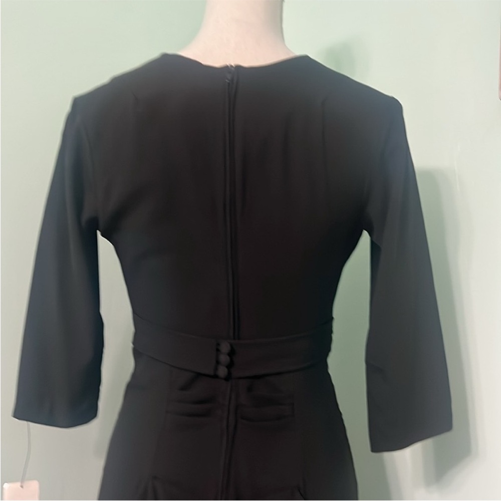 🆕 Stop Staring pinup vintage retro Elegant Black Dress with Bow Detail - Picture 9 of 13